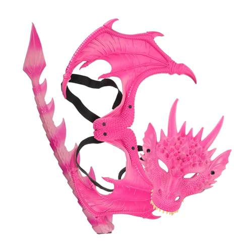 OUNONA 3-teiliges Kinder-drachenflügel-schwanzmasken-set, Halloween, Dinosaurier, Cosplay-zubehör Für Rollenspiele, Kostüm von OUNONA
