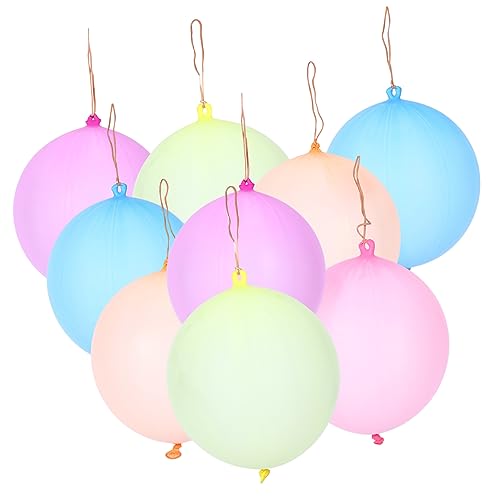OUNONA 30 Stück Punch Ballons mit Gummibandgriffen Lustiges für Geburtstagsfeiern Partys und Spiele Drinnen und Draußen Zufällige Farbe von OUNONA