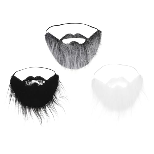 OUNONA 3Stücke Lustige Fake für Halloween Falsche Schnurrbärte für Cosplay Partys Hautfreundliches Material für Bühnenauftritte von OUNONA
