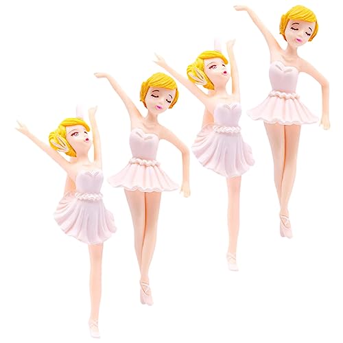 OUNONA 4 Stück Ballerina Cupcake Topper Teiliges mit Eleganten und Süßen Figuren für Geburtstagsfeiern und Tanzpartys Tortendekoration für Erwachsene OUNONA 4 Stück Ballerina Cupcake Topper Teiliges mit Eleganten und Süßen Figuren für Geburtstagsfeiern und Tanzpartys Tortendekoration für Erwachsene von OUNONA