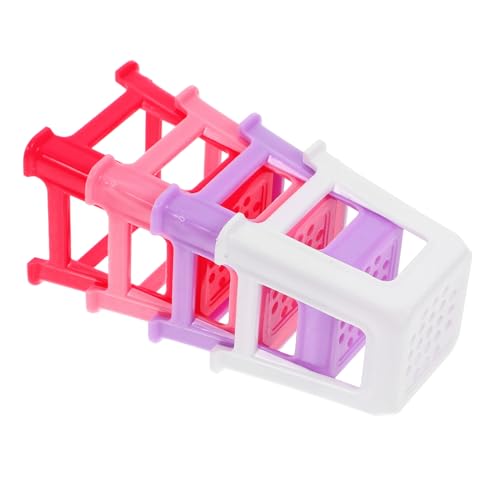 OUNONA 4 Stück Mini-stuhlmodell Vintage Puppenhausmöbel Kleiner Hocker Mini-Stuhl-Modell Zubehör Für Puppenhäuser Miniaturpuppenhausmöbel Miniaturmöbel Für Puppenstuben Mini Möbel Plastik von OUNONA