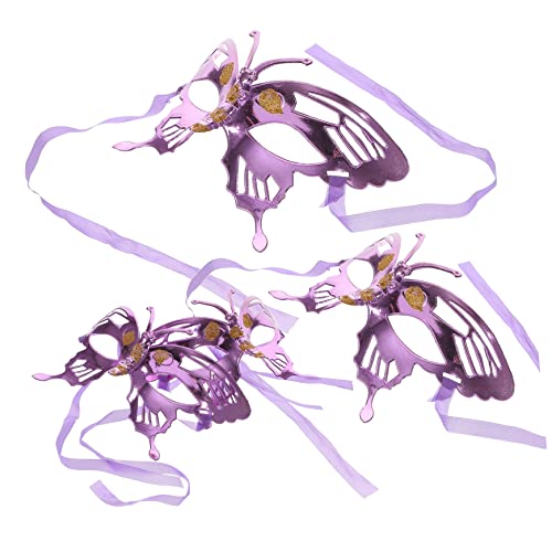 OUNONA 4 Stück Schmetterlingsmaske Halloween kleid kostüm zubehör Vintage-Dekor Kleider Tanzparty-Requisite Cosplay-Maske Abschlussball bilden Gesichtsmaske schmücken von OUNONA