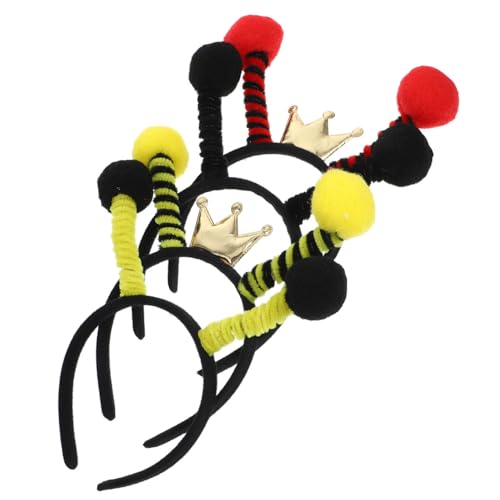 OUNONA 4 Stück Teiliges Bienen Haarreif mit Fühlern Passende Party Haarreifen Stabiles Stoffmaterial Einzigartiges Cosplay Accessoire für Karneval Halloween Fest OUNONA 4 Stück Teiliges Bienen Haarreif mit Fühlern Passende Party Haarreifen Stabiles Stoffmaterial Einzigartiges Cosplay Accessoire für Karneval Halloween Fest von OUNONA
