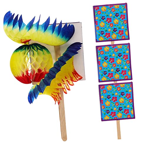 OUNONA 4 Stück Teiliges Faltbare Papierblumen Wandelbare Honigwaben Papierblumen für DIY Deko Kindergarten und Partys Kreative Bastelspielzeuge aus Robustem Papier für Festliche Anlässe von OUNONA