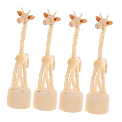 OUNONA 4 Stück Teiliges Holz Fingerpuppen Giraffen Handgeschnitzt Tanzende Holz Figuren für Interaktives Lernen und Dekoration Kompakt und Reisetauglich für Kinderzimmer und Unterwegs OUNONA 4 Stück Teiliges Holz Fingerpuppen Giraffen Handgeschnitzt Tanzende Holz Figuren für Interaktives Lernen und Dekoration Kompakt und Reisetauglich für Kinderzimmer und Unterwegs von OUNONA