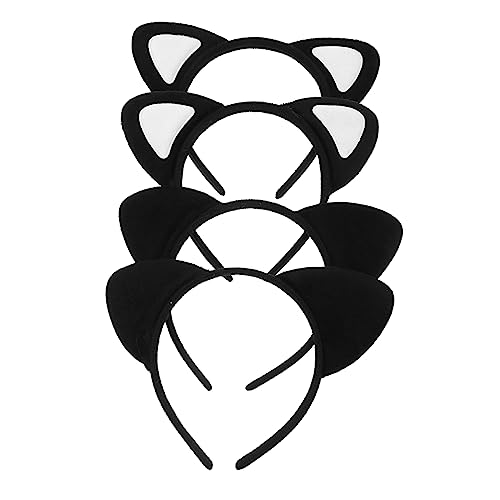 OUNONA 4 Stück Teiliges Katzenohren Haarreif für Damen Niedliches Design für Halloween Festivals und Partys Langlebig und für Erwachsene OUNONA 4 Stück Teiliges Katzenohren Haarreif für Damen Niedliches Design für Halloween Festivals und Partys Langlebig und für Erwachsene von OUNONA