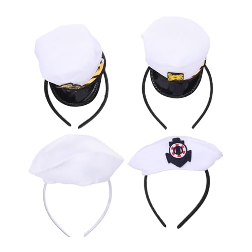 OUNONA 4 Stück Teiliges Matrosen Haarbänder Haarreifen für Halloween Party Cosplay Kostüm Zubehör Mädchen Chic Kopfschmuck von OUNONA