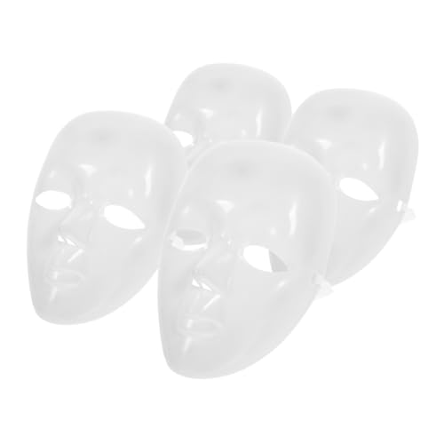OUNONA 4 Stück Weiße Plastikmasken für Erwachsene Blanko DIY Vollgesichtsmasken Wiederverwendbar und Robust für Halloween Maskenball Cosplay und Partys OUNONA 4 Stück Weiße Plastikmasken für Erwachsene Blanko DIY Vollgesichtsmasken Wiederverwendbar und Robust für Halloween Maskenball Cosplay und Partys von OUNONA