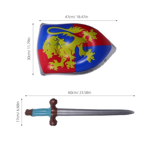 OUNONA 4-teiliges aufblasbares -Schild-Set, aufblasbares Piratenschwert, aufblasbares mittelalterliches Schild für Kindergeburtstag, Cosplay, Piratenparty-Geschenke OUNONA 4-teiliges aufblasbares -Schild-Set, aufblasbares Piratenschwert, aufblasbares mittelalterliches Schild für Kindergeburtstag, Cosplay, Piratenparty-Geschenke von OUNONA
