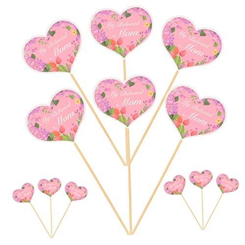 OUNONA 48 Stück Kuchendekorationseinsatz Kuchen -topper Kuchentopper Geburtstagskerzen Pappbecher Essen Fröhliche Tortendekoration Zum Muttertag Happy Mother's Day Cake Topper Papier OUNONA 48 Stück Kuchendekorationseinsatz Kuchen -topper Kuchentopper Geburtstagskerzen Pappbecher Essen Fröhliche Tortendekoration Zum Muttertag Happy Mother's Day Cake Topper Papier von OUNONA