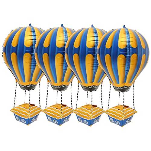 OUNONA 4Stücke Heißluftballon Dekorationen aus Aluminiumfolie für Geburtstagsfeiern Babypartys und Hochzeiten Türkisfarbene Ballons für Festliche Anlässe OUNONA 4Stücke Heißluftballon Dekorationen aus Aluminiumfolie für Geburtstagsfeiern Babypartys und Hochzeiten Türkisfarbene Ballons für Festliche Anlässe von OUNONA