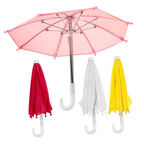 OUNONA 4Stücke Mini Regenschirm für Puppenhaus Teiliges Dekorative Regenschirme und Puppendekoration und Requisiten für Kreative Layouts von OUNONA