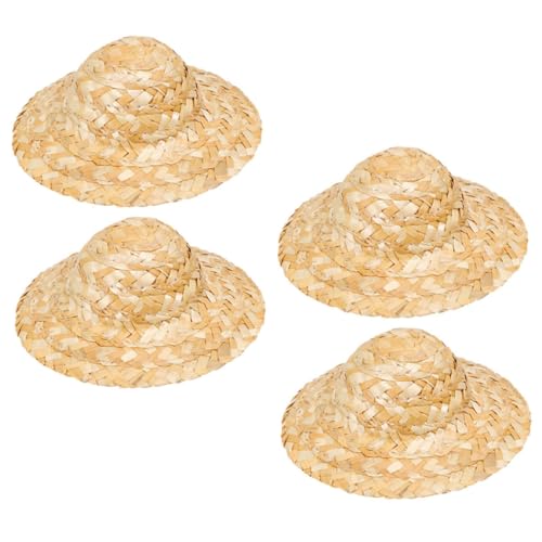 OUNONA 4stücke Miniatur Strohhüte Handgewebte Puppenhüte Für Diy Dekoration Für Mikro Landschaften Und Miniature Dollhouse Accessoires OUNONA 4stücke Miniatur Strohhüte Handgewebte Puppenhüte Für Diy Dekoration Für Mikro Landschaften Und Miniature Dollhouse Accessoires von OUNONA