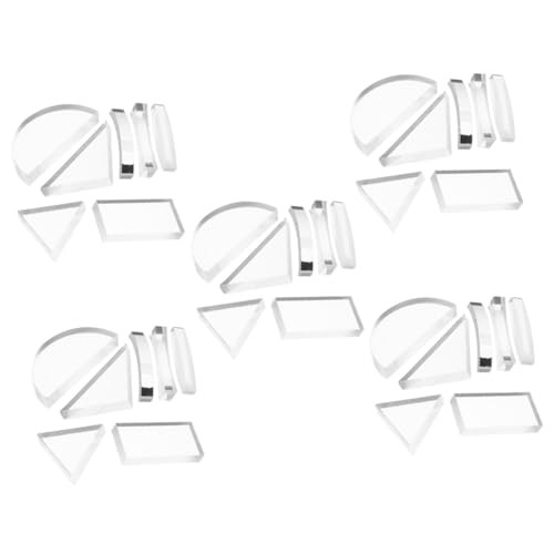 OUNONA 5 Sätze Optisches Linsenset Optical Prism Objektiv Für Physikunterricht Optische Linse Für Den Unterricht Konvex Transparente Optische Linse Experimentierwerkzeuge Glas 7 Stück * 5 OUNONA 5 Sätze Optisches Linsenset Optical Prism Objektiv Für Physikunterricht Optische Linse Für Den Unterricht Konvex Transparente Optische Linse Experimentierwerkzeuge Glas 7 Stück * 5 von OUNONA