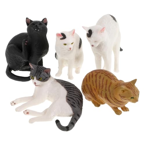 OUNONA 5 Stück Simulationskatzenmodell Miniatur Modelle Realistische Katzenfigur Realistisches Katzenspielzeug Dekoration Knuddelig Drinnen Getigert Für PVC OUNONA 5 Stück Simulationskatzenmodell Miniatur Modelle Realistische Katzenfigur Realistisches Katzenspielzeug Dekoration Knuddelig Drinnen Getigert Für PVC von OUNONA