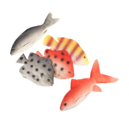 OUNONA 5 Stück Teiliges Künstliche Fischmodelle Realistische Simulationstierfiguren für Lehrspielzeug zur des Wissens über Meereslebewesen für Bildung und Dekoration von OUNONA