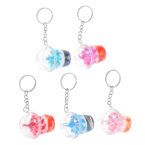 OUNONA 5 Stücke Mini Schlüsselanhänger Gefälschte Dessert Schlüsselring Niedlichen Schlüsselanhänger Zubehör Für Rucksack Handtasche Handtasche Autoschlüssel von OUNONA