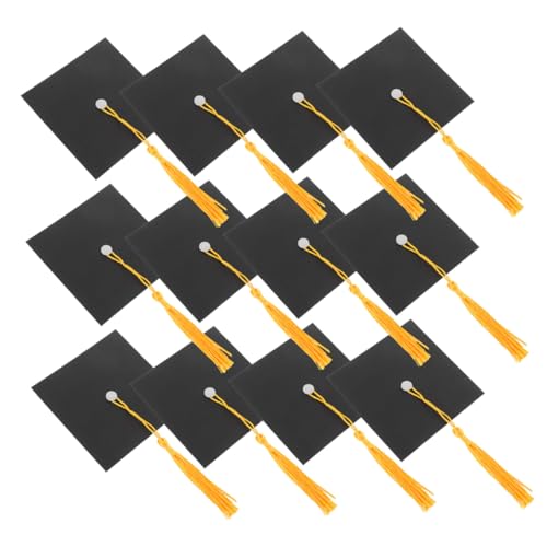 OUNONA 50 Satz Doktorhut Süßigkeitendekoration herzlichen glückwunsch grad kappe Abschlussfeier Dekorationen schokoladen Abschlussflaschendekorationen Abschluss liefert Papier von OUNONA