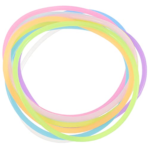 OUNONA 50Stücke Leuchtende Silikon Armbänder Jelly Bracelets Für Retro Partys Festivals Und Geburtstagsfeiern Zu Leicht Und Langlebig Für Erwachsene von OUNONA