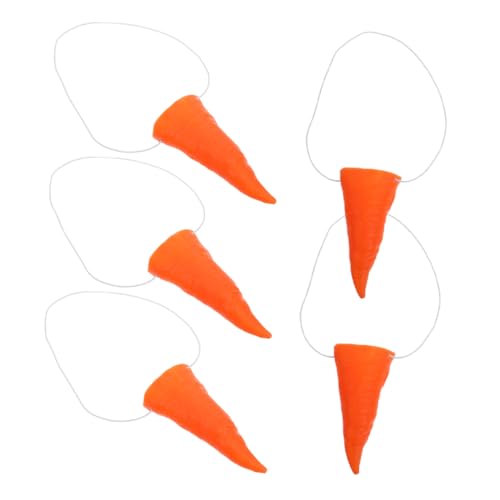 OUNONA 5pcs Clown Carrot Nase Party Dress Up Snowman Nase Für Partys Leicht Zu Tragen Und Entfernen Cosplay Snowman Kostüm Requisiten von OUNONA