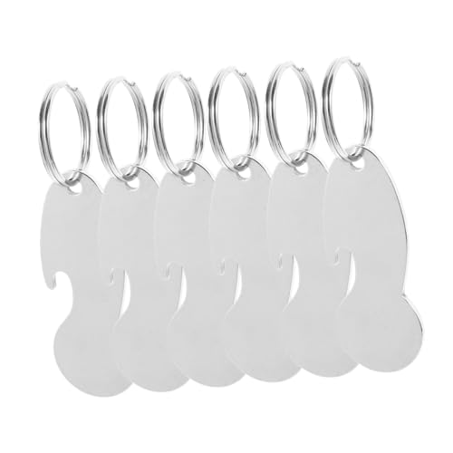 OUNONA 6 Stück Einkaufswagen Münzen Schlüsselanhänger aus Praktische Einkaufswagen Zubehör für Leicht und Elegant Schlüssel und Taschen OUNONA 6 Stück Einkaufswagen Münzen Schlüsselanhänger aus Praktische Einkaufswagen Zubehör für Leicht und Elegant Schlüssel und Taschen von OUNONA