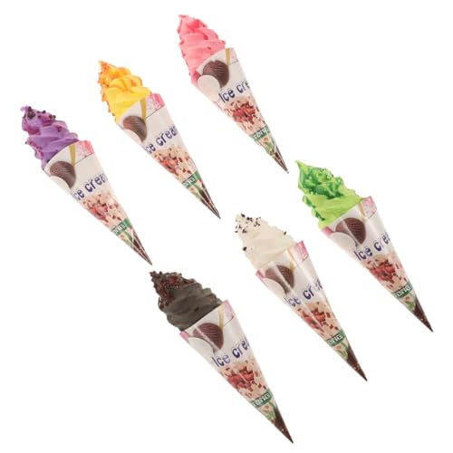 OUNONA 6 Stück Fackeleismodell Bindestrich für klein Zapfen Party Magnet-Eiscreme- Falsches Fotografieren von gefälschtem Modell Einer Eistüte Kunsteis Plastik OUNONA 6 Stück Fackeleismodell Bindestrich für klein Zapfen Party Magnet-Eiscreme- Falsches Fotografieren von gefälschtem Modell Einer Eistüte Kunsteis Plastik von OUNONA