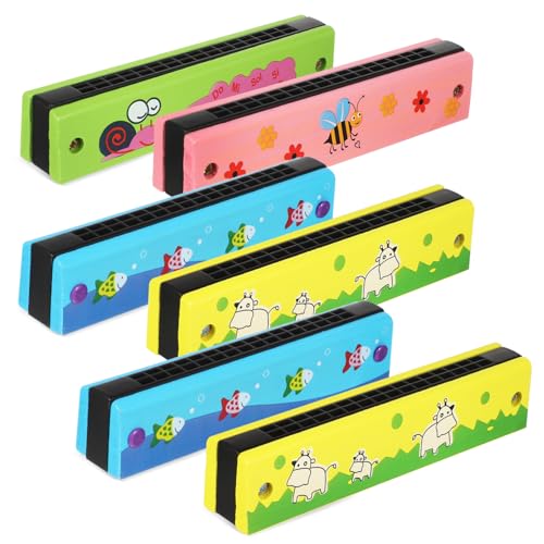 OUNONA 6 Stück Holzmundharmonika für Spielbare Süße Design Spielzeuginstrumente für Anfänger Sichere Leicht zu Haltende Blasinstrumente mit Reichem Partygeschenk OUNONA 6 Stück Holzmundharmonika für Spielbare Süße Design Spielzeuginstrumente für Anfänger Sichere Leicht zu Haltende Blasinstrumente mit Reichem Partygeschenk von OUNONA