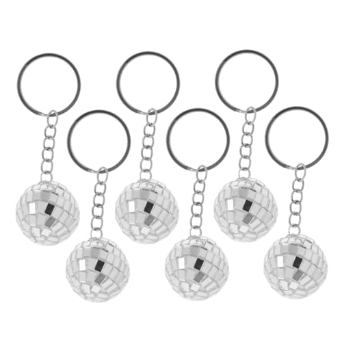 OUNONA 6 Stück Schlüsselanhänger Mit Spiegelkugel Spiegelball Disco-kugel-plakat Mini-schlüsselanhänger Discokugel-schlüsselanhänger Discokugel-autozubehör Mini-disco-kugel Silver Plastik OUNONA 6 Stück Schlüsselanhänger Mit Spiegelkugel Spiegelball Disco-kugel-plakat Mini-schlüsselanhänger Discokugel-schlüsselanhänger Discokugel-autozubehör Mini-disco-kugel Silver Plastik von OUNONA