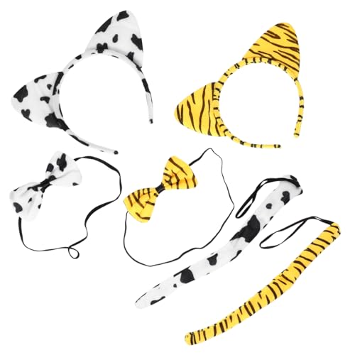 OUNONA 6 Stück Teiliges Tier cosplay Stirnband und Fliege für Erwachsene Niedliche Cartoon tierohren Kreatives Kostümzubehör für Halloween Karneval und Mottoparty OUNONA 6 Stück Teiliges Tier cosplay Stirnband und Fliege für Erwachsene Niedliche Cartoon tierohren Kreatives Kostümzubehör für Halloween Karneval und Mottoparty von OUNONA