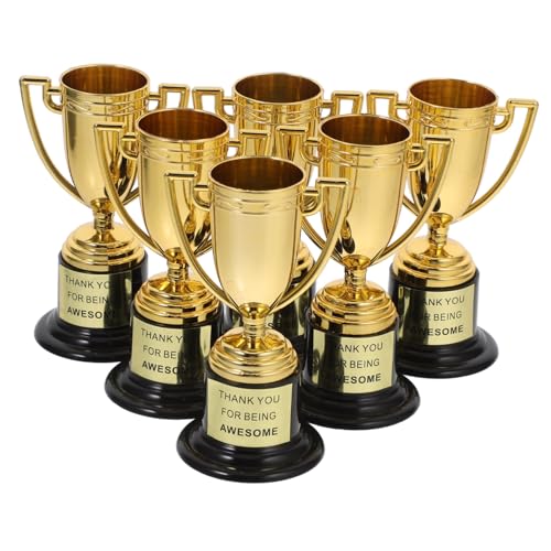 OUNONA 6 Stück kleine Trophäe Mini-Goldtrophäe Fußball Trophäe Auszeichnungen und Trophäen Sporttrophäen Trophäen für Trophäenbecher für Kinderparty Plastik Golden Wiederverwendbar OUNONA 6 Stück kleine Trophäe Mini-Goldtrophäe Fußball Trophäe Auszeichnungen und Trophäen Sporttrophäen Trophäen für Trophäenbecher für Kinderparty Plastik Golden Wiederverwendbar von OUNONA