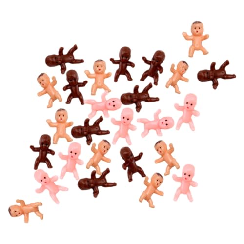 OUNONA 60 Stück Kleines Modellspielzeug Miniatur Kunststoff Puppen für Babypartys Wiederverwendbar Dekorativ für DIY Bastelprojekte von OUNONA