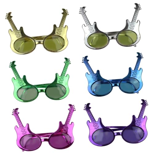 OUNONA 6Stücke Lustige Partybrillen im Gitarren Design Witzige Accessoires für Erwachsene für Geburtstagsfeiern Festivals und Live Events Farben Zufällig OUNONA 6Stücke Lustige Partybrillen im Gitarren Design Witzige Accessoires für Erwachsene für Geburtstagsfeiern Festivals und Live Events Farben Zufällig von OUNONA