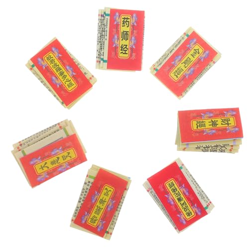 OUNONA 7 Stück Mikroschrift Schriften Mikro Buddhistische Dekoration Winzige Religiöse Dekoration Miniatur Buddhistische Schrift Miniatur Spiritueller Text Miniatur Schrift von OUNONA