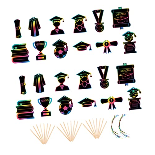 OUNONA 72 Stücke Kratz Malerei Set Groß Klassenzimmer Party Favors Blau Ad Kid Schwarz Holz Stick OUNONA 72 Stücke Kratz Malerei Set Groß Klassenzimmer Party Favors Blau Ad Kid Schwarz Holz Stick von OUNONA