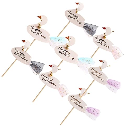 OUNONA 8 Stück Teiliges Flamingo Tortendeko Set für Geburtstagskuchen Kreative Kuchenpicker und Schwarz für Jungen und Mädchen für Partydekoration und Handarbeiten OUNONA 8 Stück Teiliges Flamingo Tortendeko Set für Geburtstagskuchen Kreative Kuchenpicker und Schwarz für Jungen und Mädchen für Partydekoration und Handarbeiten von OUNONA