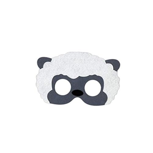 OUNONA 8 Stück Teiliges Tiermasken aus Filz Halbgesichts Masken mit Bunten Cartoon Farben Wiederverwendbar und Komfortabel für Halloween Cosplay und Kinderpartys von OUNONA