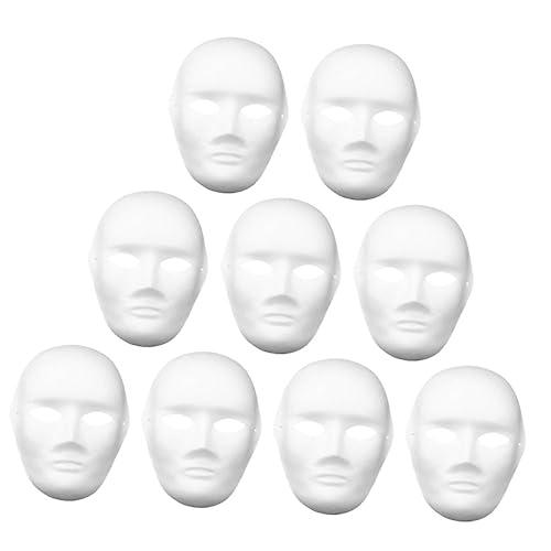 OUNONA 9 Stck. Diy Vollmaske für Jungen Weiße Papiermaske Ausmalen Gestalten Kreatives Bastelset für Veranstaltungen OUNONA 9 Stck. Diy Vollmaske für Jungen Weiße Papiermaske Ausmalen Gestalten Kreatives Bastelset für Veranstaltungen von OUNONA