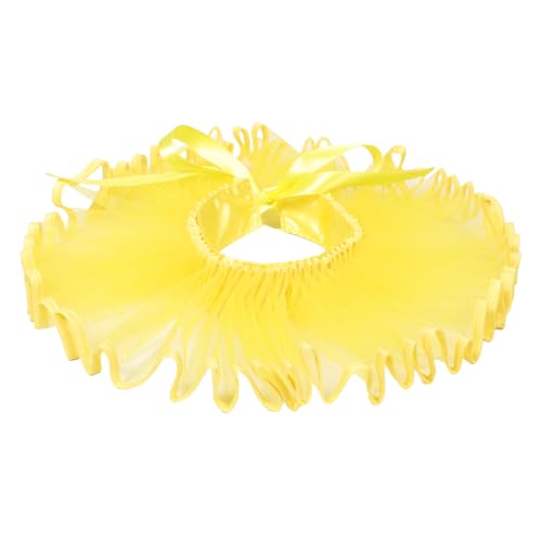 OUNONA Abnehmbarer Elizabethan Neck Ruff für Herren und Damen für Cosplay Theater Halloween und Historische Veranstaltungen Komfortables Hautfreundliches Design Leichtem Tüll von OUNONA