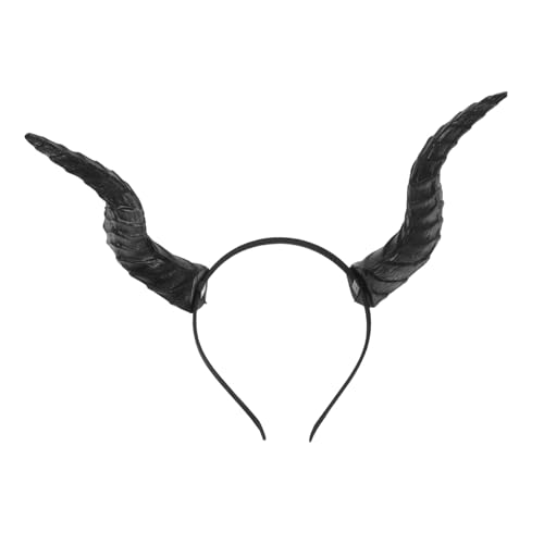 OUNONA Abnehmbares Schwarzes Hörner-stirnband aus Langlebigem Pu-material Vielseitiges Gothic Halloween Cosplay Zubehör mit Tragbaren Abnehmbaren Hörnern für Kostüm und Party OUNONA Abnehmbares Schwarzes Hörner-stirnband aus Langlebigem Pu-material Vielseitiges Gothic Halloween Cosplay Zubehör mit Tragbaren Abnehmbaren Hörnern für Kostüm und Party von OUNONA