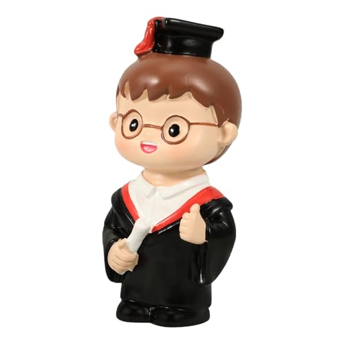 OUNONA Absolut Detailreiche Doktor Figur Tortendeko aus Resin Kompakte Kuchenverzierung für Schulabschluss und Graduation Feiern Niedliches Dessert Ornament für Festliche von OUNONA