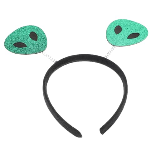 OUNONA Außerirdisches Stirnband Grün Glitzer Kopfschmuck Verstellbar Leicht Für Halloween Party Bühnenauftritt Kostüm Zubehör von OUNONA