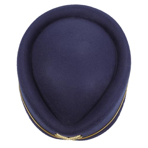 OUNONA Baskenmütze Stewardess Hüte Cosplay Flugbegleiterin Kostüm Party Bühnenauftritt Einheitsgröße Stilvolle Airline Attendant Cap von OUNONA