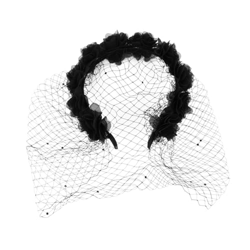 OUNONA Blumen stirnband mit Schleier Damen Haarschmuck für Party Vintage Stil Langlebiges Material Attraktives Design für Frauenfest und OUNONA Blumen stirnband mit Schleier Damen Haarschmuck für Party Vintage Stil Langlebiges Material Attraktives Design für Frauenfest und von OUNONA