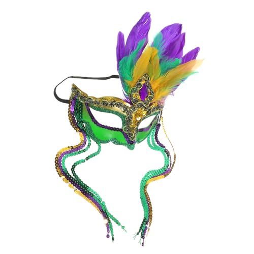 OUNONA Bunte Halbgesichtsmaske Karneval Masquerade Maskeraden Party Cosplay Requisite Verstellbar Leicht Für Halloween Festliche Anlässe von OUNONA