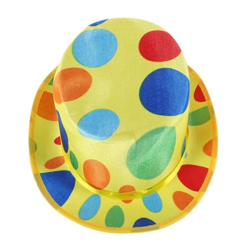 OUNONA Clown-Hut Karneval Männer lustig Clown-Kopfbedeckung Kostümhut Dreispitz clown kostüm Clownmützen für Erwachsene Mützen Clownhut Zirkushüte Zylinder für Erwachsene Gestrick von OUNONA