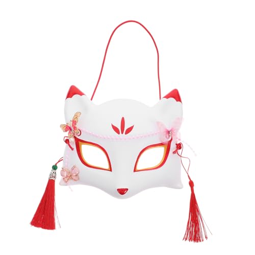 OUNONA Cosplay Fuchsmaske für Halloween Japanische Performance Maske mit Feiner Verarbeitung für Kostümpartys und Festivals Langlebig und Sicher zu Tragen von OUNONA