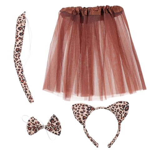 OUNONA Cosplay Leoparden Kostüm mit Tütü Rock Leopardenohren Haarreif Fliege und Karneval Faschingskostüm für Bühne Tanz und Party OUNONA Cosplay Leoparden Kostüm mit Tütü Rock Leopardenohren Haarreif Fliege und Karneval Faschingskostüm für Bühne Tanz und Party von OUNONA
