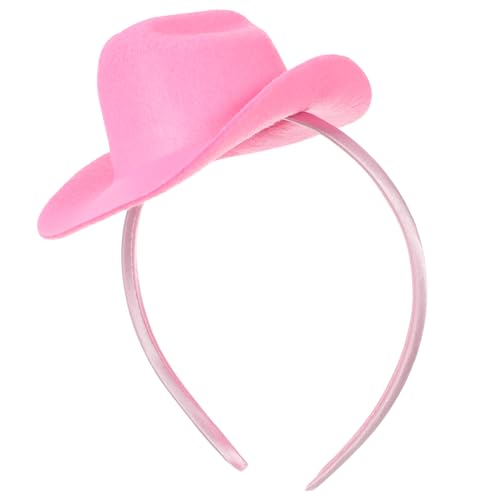 OUNONA Cowgirl Hut Stirnband Verstellbares Mini Haarband Niedliches Kostümzubehör für Karneval Cosplay Partys Langlebig und Bequem für Verschiedene Anlässe von OUNONA