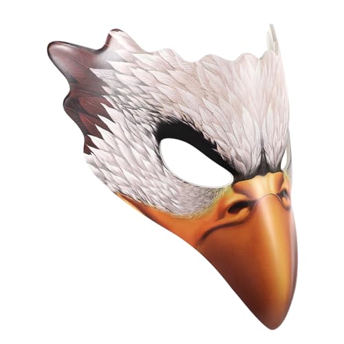 OUNONA Eagle Design Maske Halloween Halbgesichtsmaske Verstellbar Leicht Für Fasching Karneval Maskenball Unisex von OUNONA