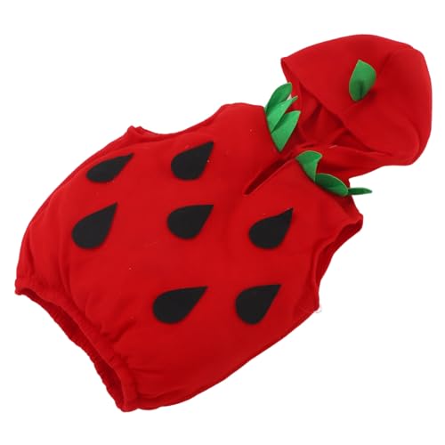 OUNONA Erdbeer Kostüm Unisex Jahre Weiches Obst Kostüm mit Kapuze Langlebiges Rotes Kleid für Halloween Bühne Party Verkleidung OUNONA Erdbeer Kostüm Unisex Jahre Weiches Obst Kostüm mit Kapuze Langlebiges Rotes Kleid für Halloween Bühne Party Verkleidung von OUNONA
